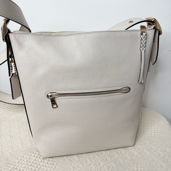 Coach Leather Val Duffle Sac C2818 Chalk Off-White Crossbody Shoulder Bag - Picture 8 of 10